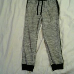 Grey and black sweat pants